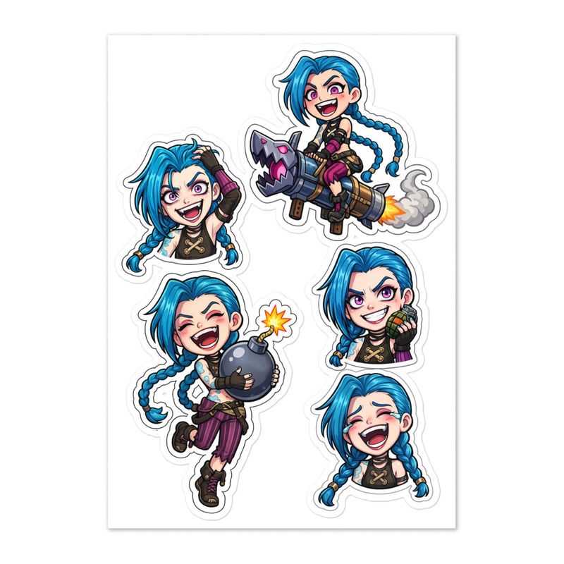 Jinx Chibi Sticker Sheet
